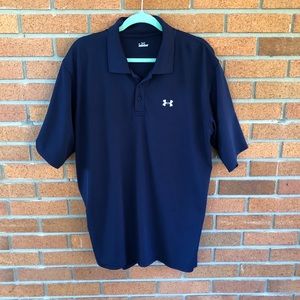 UNDER ARMOR NAVY BLUE GOLF SHIRT